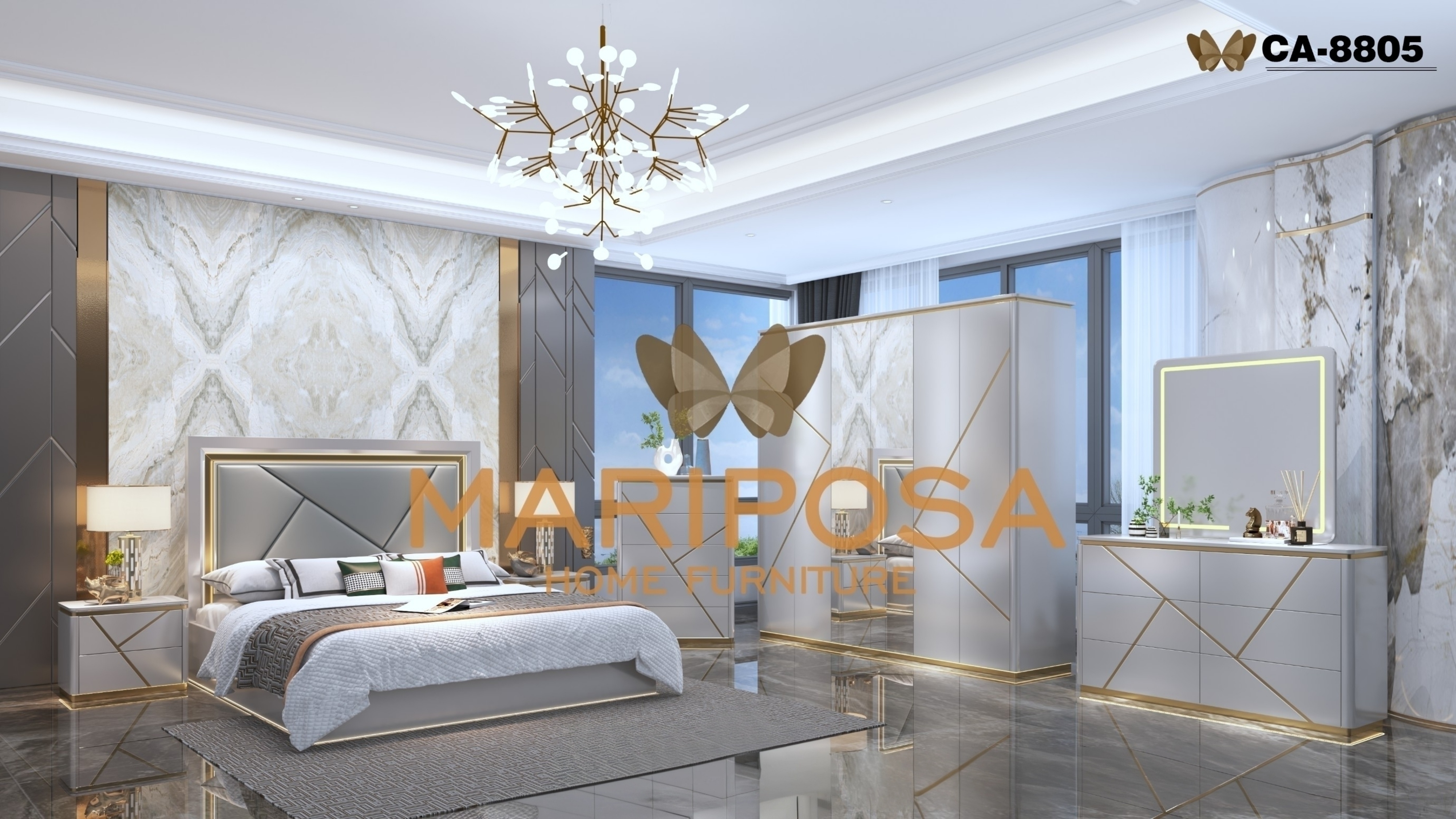 MARIPOSA CA-8805 Bedroom furniture | Export OEM Furniture